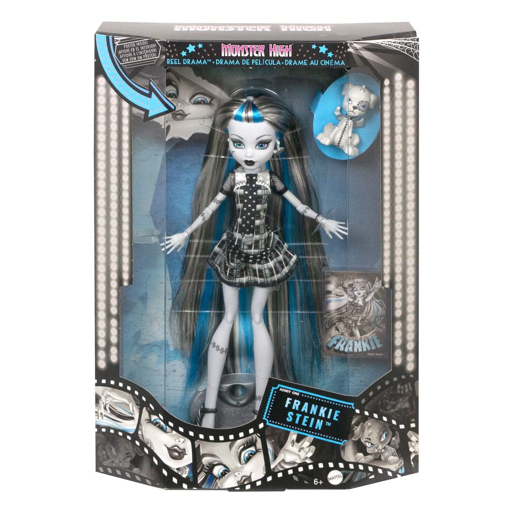 Monster High Reel Drama Doll Clawdeen Wolf / Frankie Stein in Black And White