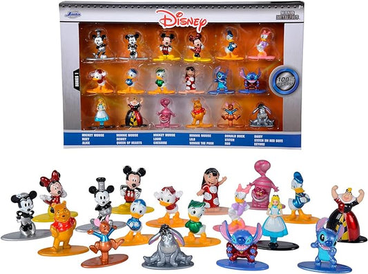 Dickie - Disney Gift Pack da collezione, 253075005, 8 anni, con 18 personaggi in die - cast cm 4, Multicolore