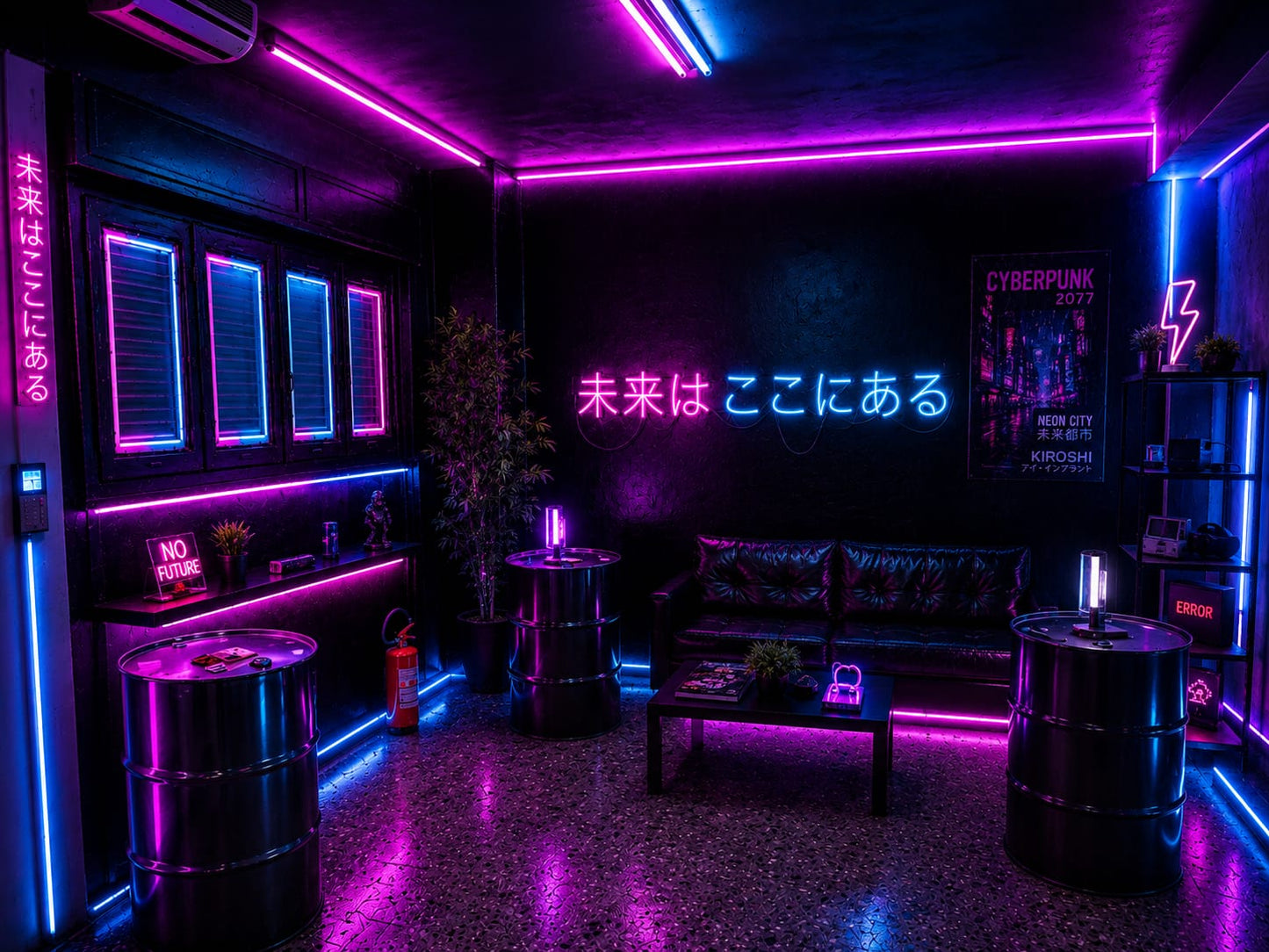 ALLESTIMENTO CYBERPUNK LED
