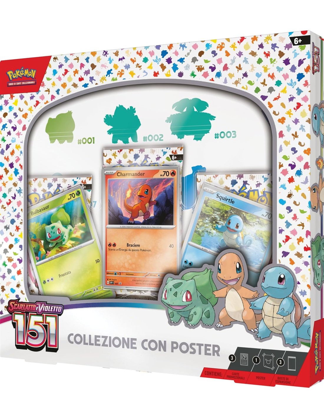 GCC Pokémon Scarlatto e Violetto 151 - Collezione con poster, 3 buste di espansione e 3 carte promozionali