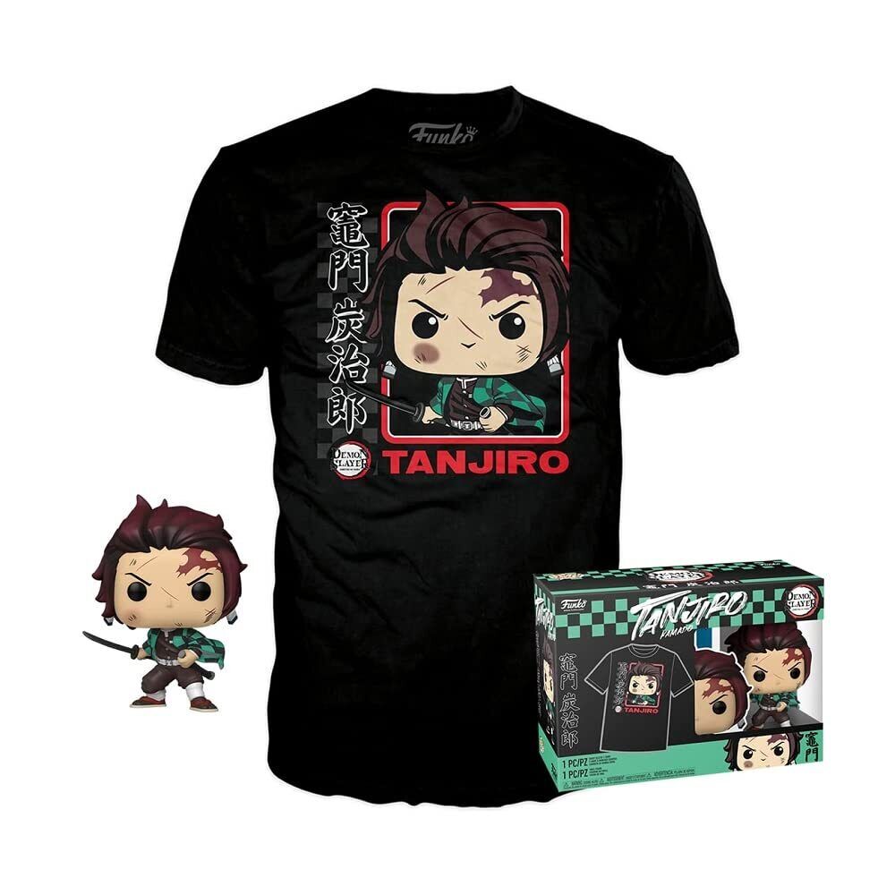 Ne hai uno da vendere? Vendine uno simile Funko Pop! & Tee: Demon Slayer - Tanjiro - (BL) - Extra Large - (XL) - T-Shirt -